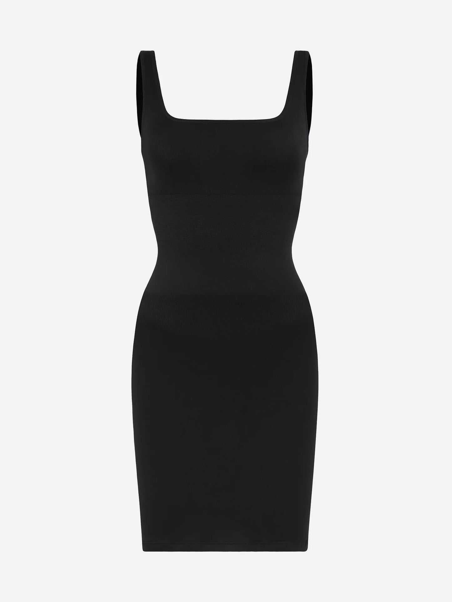 Sllowy - Vestido Moldeador Corto de Escote Cuadrado Sin Costuras
