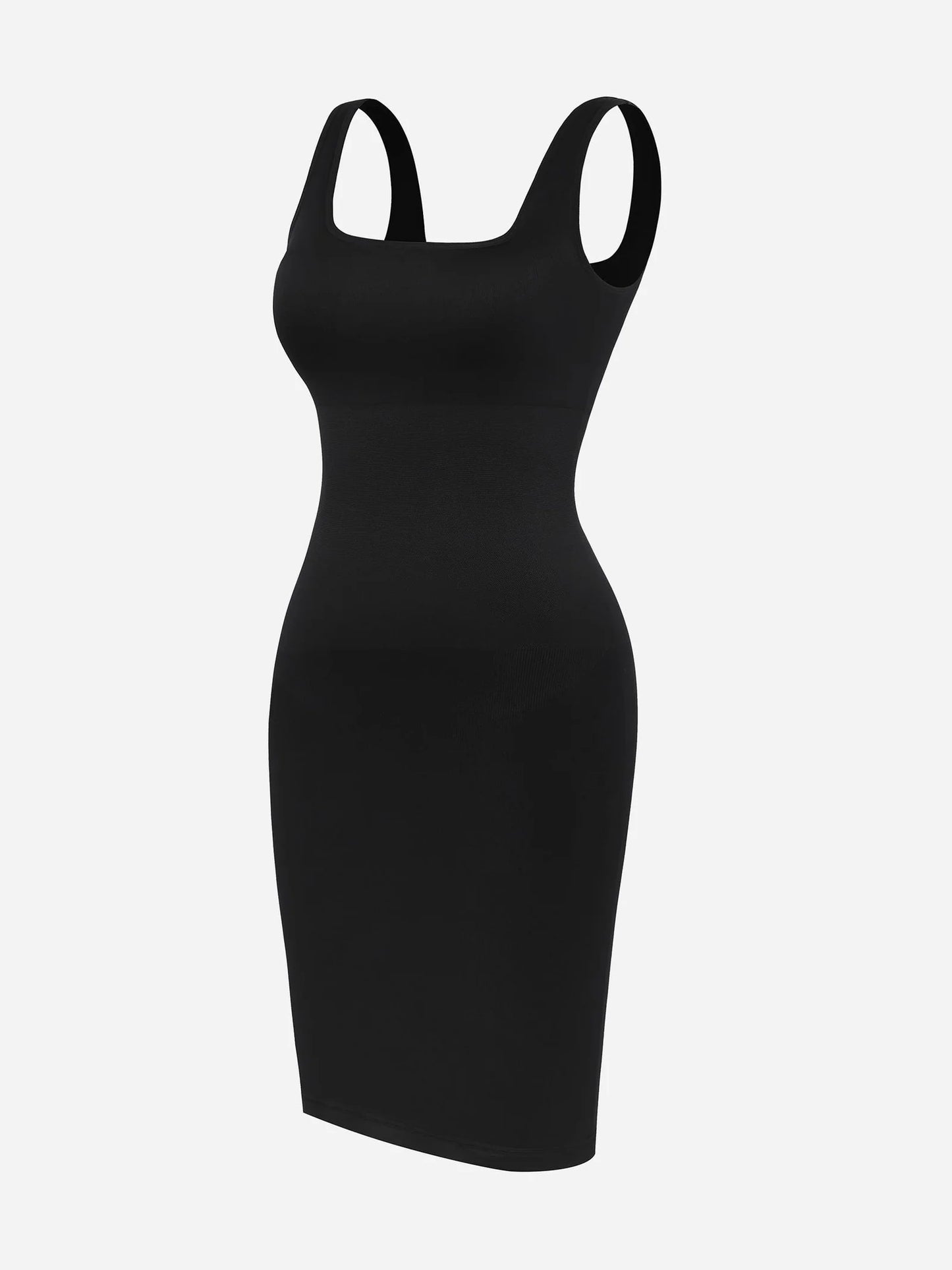 Sllowy - Vestido Moldeador Corto de Escote Cuadrado Sin Costuras