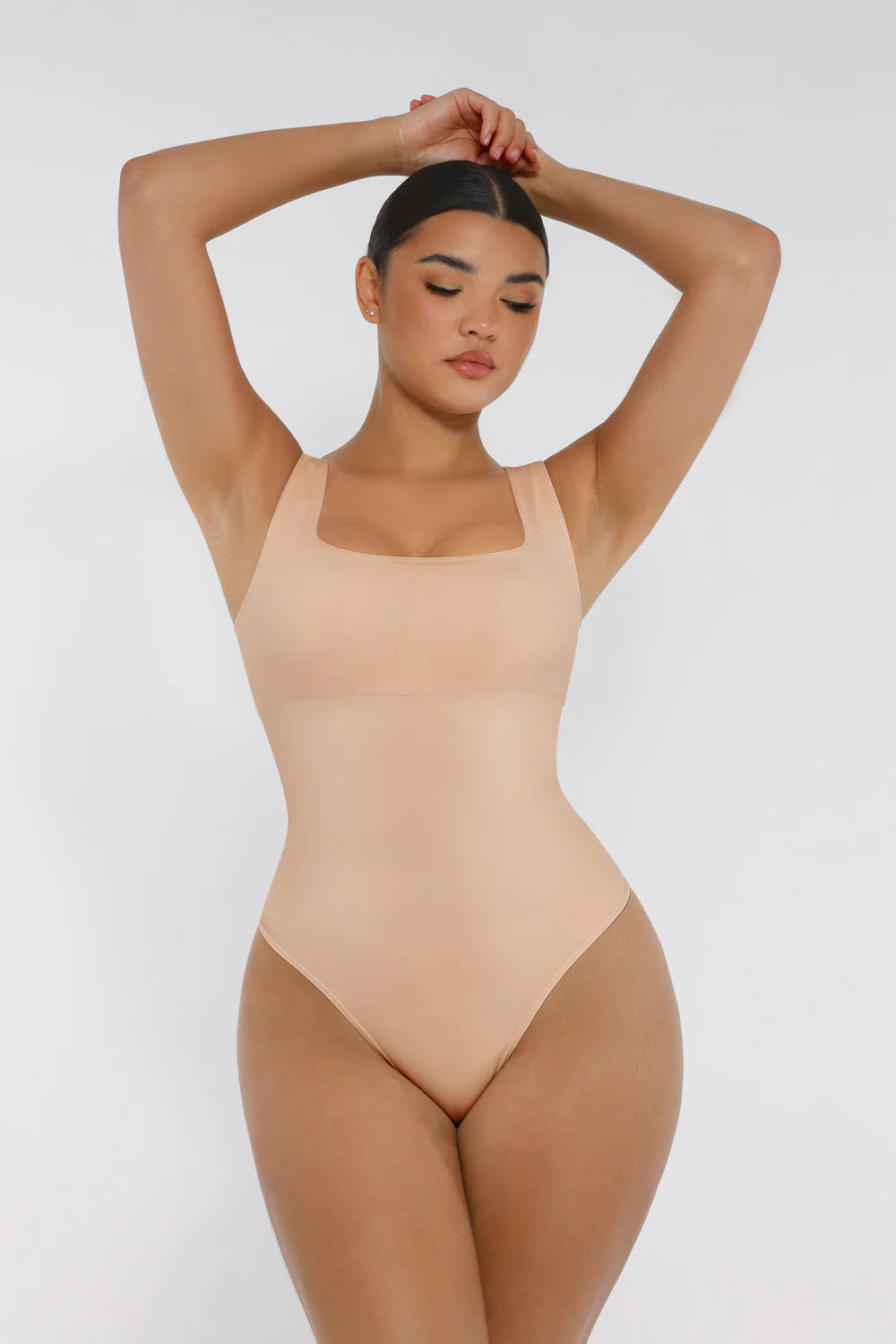 Sllowy - Body de Canalé con Escote Cuadrado