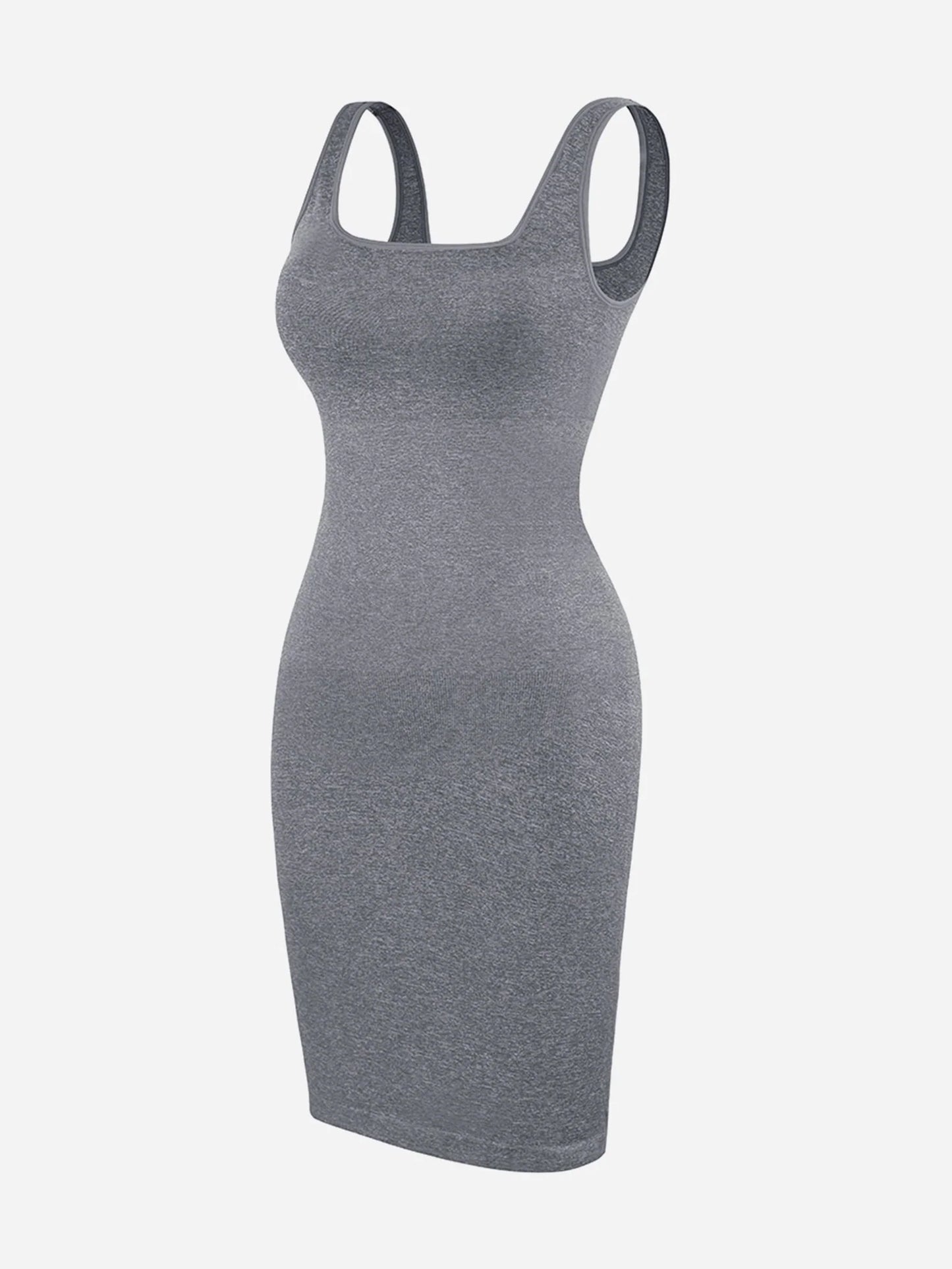 Sllowy - Vestido Moldeador Corto de Escote Cuadrado Sin Costuras