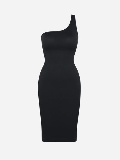 Sllowy - Vestido Moldeador Midi De Un Solo Hombro