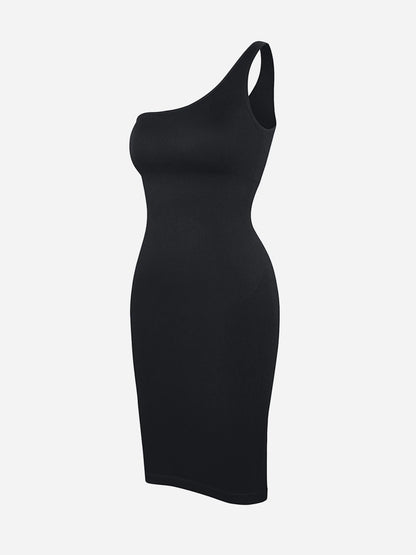 Sllowy - Vestido Moldeador Midi De Un Solo Hombro