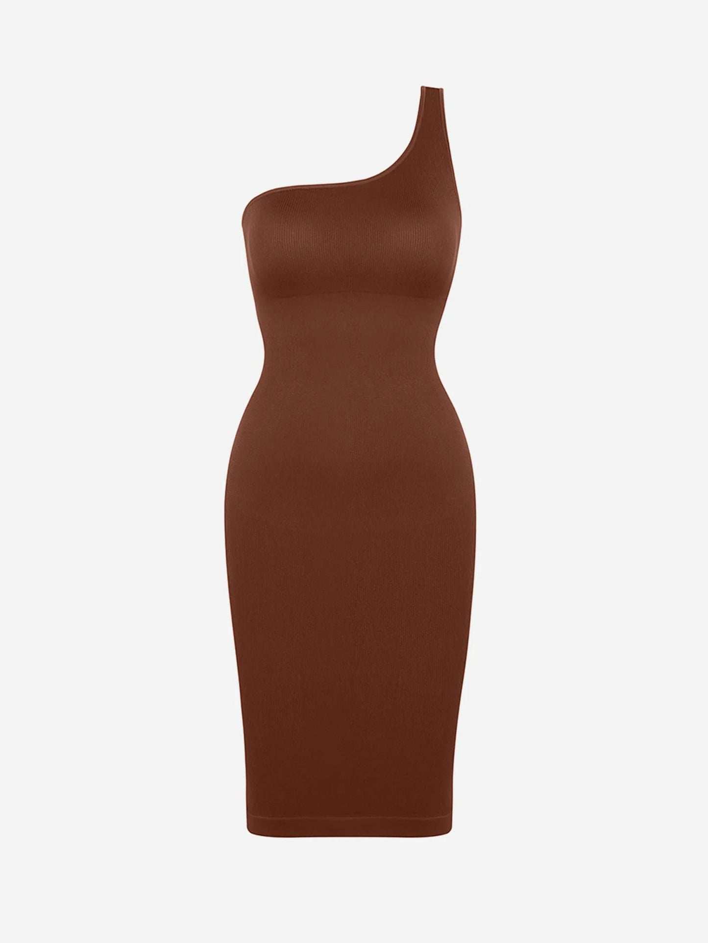 Sllowy - Vestido Moldeador Midi De Un Solo Hombro