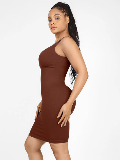Sllowy - Vestido Moldeador Midi De Un Solo Hombro
